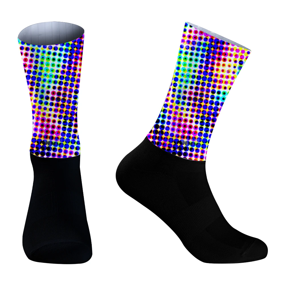 2024 Silikon nahtlose Anti-Rutsch-neue Rad socken Männer Pro Aero Socken atmungsaktive tragbare Rennrads ocken Calcetines Ciclismo