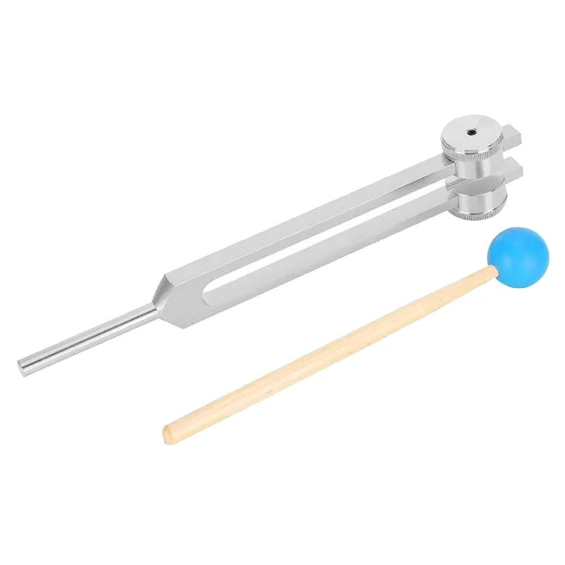 AB47-อลูมิเนียมส้อมเสียง,ส้อมเสียง 111Hz พร้อมค้อนสําหรับระบบประสาทการทดสอบ Sound Healing Therapy