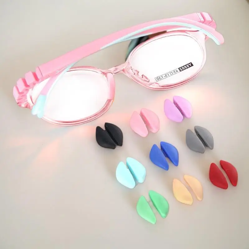 1 Pair Children Silicone Glasses Nose Pads Soft Non Slip Air Cushion Nose Holder Insert Nose Pad For Glasses Eyewear Accessories