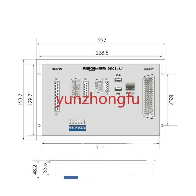 For DDCSV4.1 Standalone Motion Controller Offline  3 Axis/4 Axis USB CNC  Interface