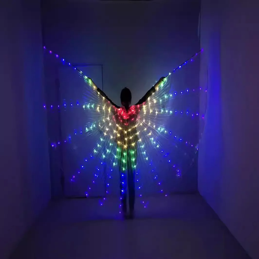 Halloween led costumes hot-selling LED luminous wings performance cape luminous butterfly fluorescent props wholesale