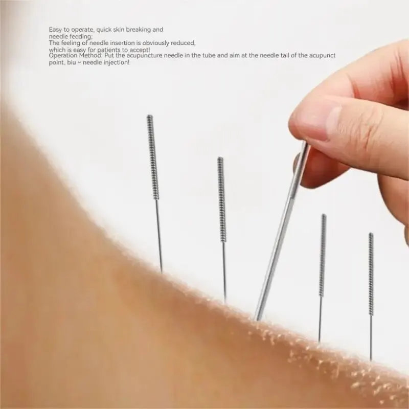 500PCS Disposable Acupuncture Needles 0.25*40mm Sharp Smooth Quality Stable Toughness Good Non-Silver Sterile Needles