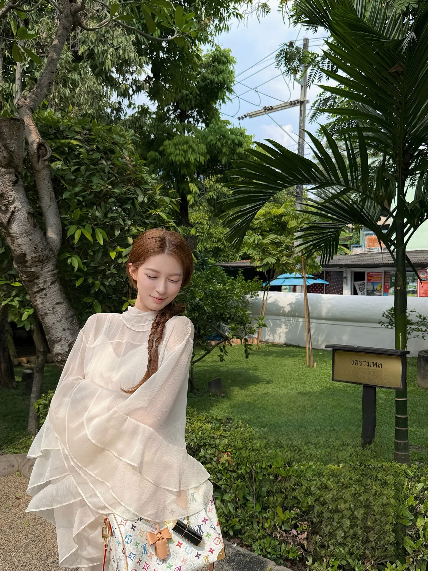 

Elegant Long Sleeve Women's Shirt Double Sided Wear Inner Matchings Fairy like Water Sleeve Shawl Top Versatile Fashionable