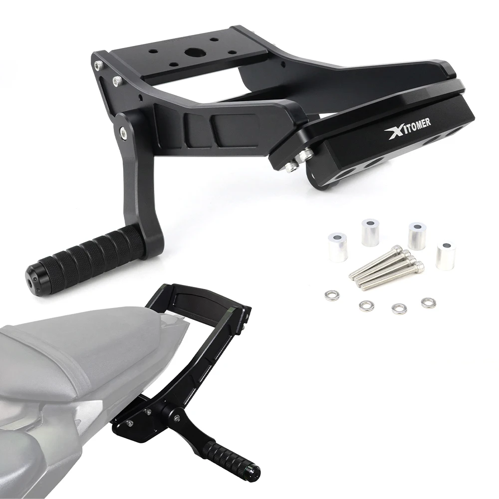 

Motorcycle Adjustable Sub Cage with Scrape Bars For Yamaha FZ-07 / MT-07 2014-2025 Rear Footrests Subcage and 12 bar 12 o'clock