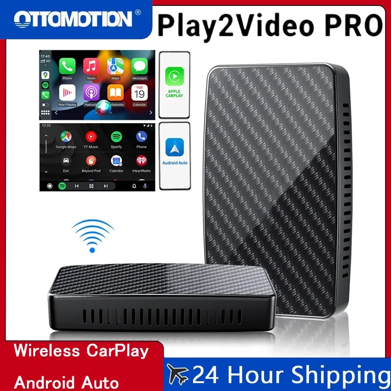 3 IN 1 Multimedia Player AI Box Wireless Carplay&Android Auto Adapter AirPlay Wired to Wireless for Toyota VW Hyundai Kia Nissan