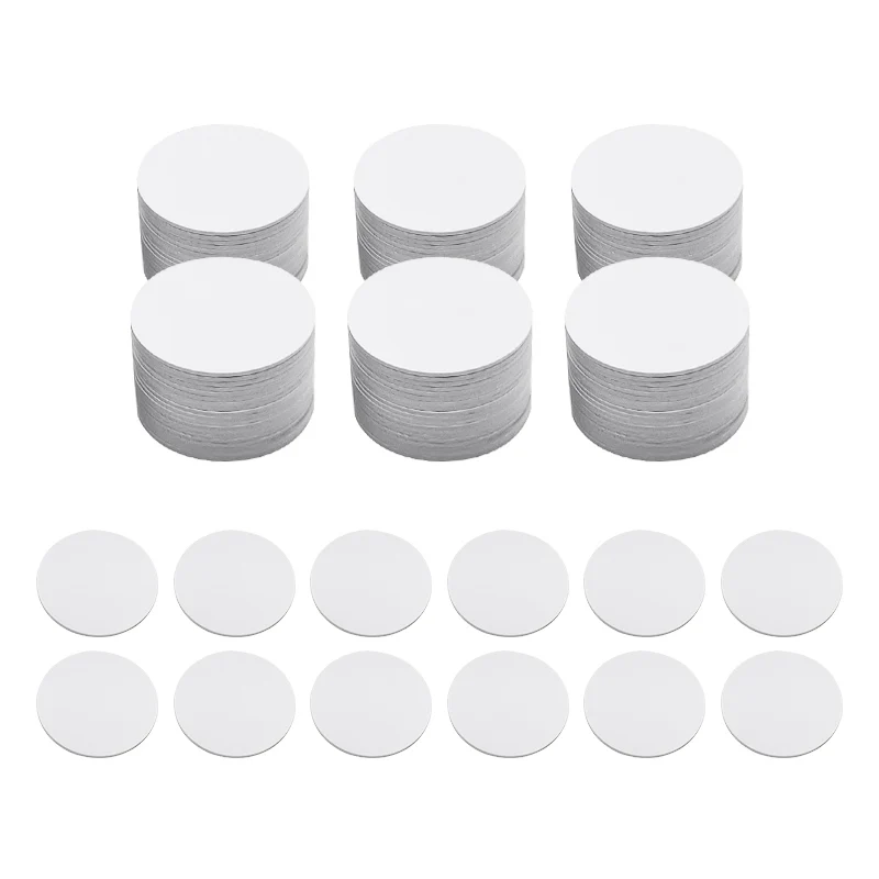 Kartu Koin Ntag215 13.56MHz dengan Perekat Belakang 504 Byte ISO/IEC 14443 A 25mm Tahan Air PVC Ntag 215 Tag NFC