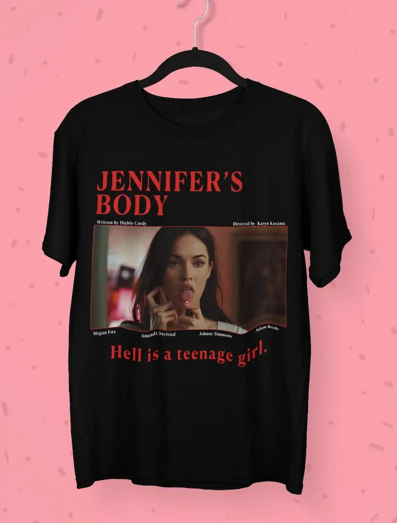 Jennifer's Body Movie Tee Shirt, Unisex, Gift for Vintage Retro horror Movie Fans, Horror Enthusiasts, Scry Movies, Megan Fox