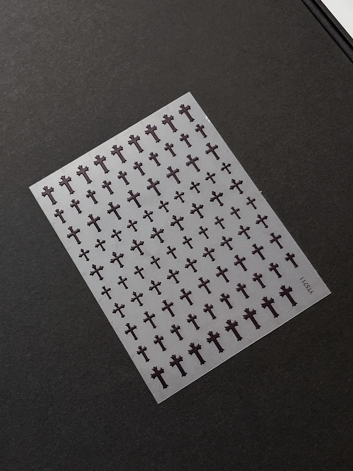 

1pcs 5D Halloween Cross Nail Stickers Horror Black White Gold Nail Art Charms Decorations Decals DIY Manicure Adhesive Slider
