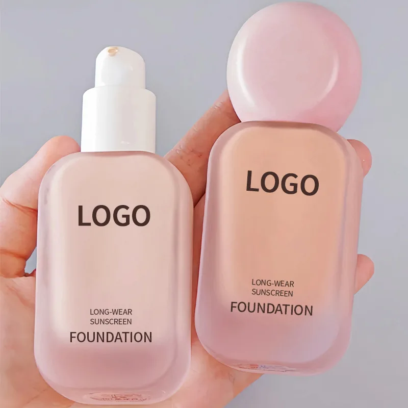 Base líquida de maquillaje, marca privada, cosméticos veganos, base líquida, cobertura completa, mate Natural, resistente al agua, venta al por mayor