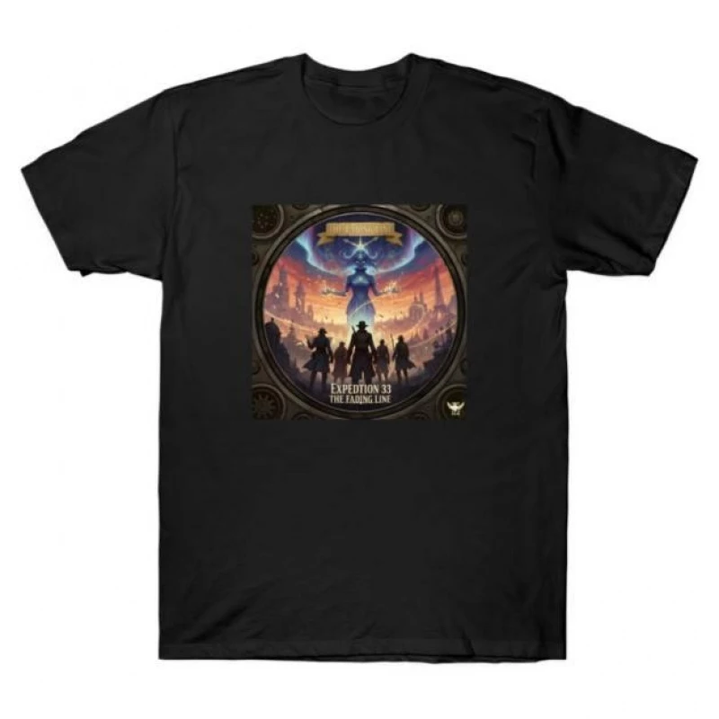 

The Fading Line Clair Obscur Expedition 33 Gift Clothes for RPG gamer 100% cotton printed tee Short Sleeve Graphic T-Shirt