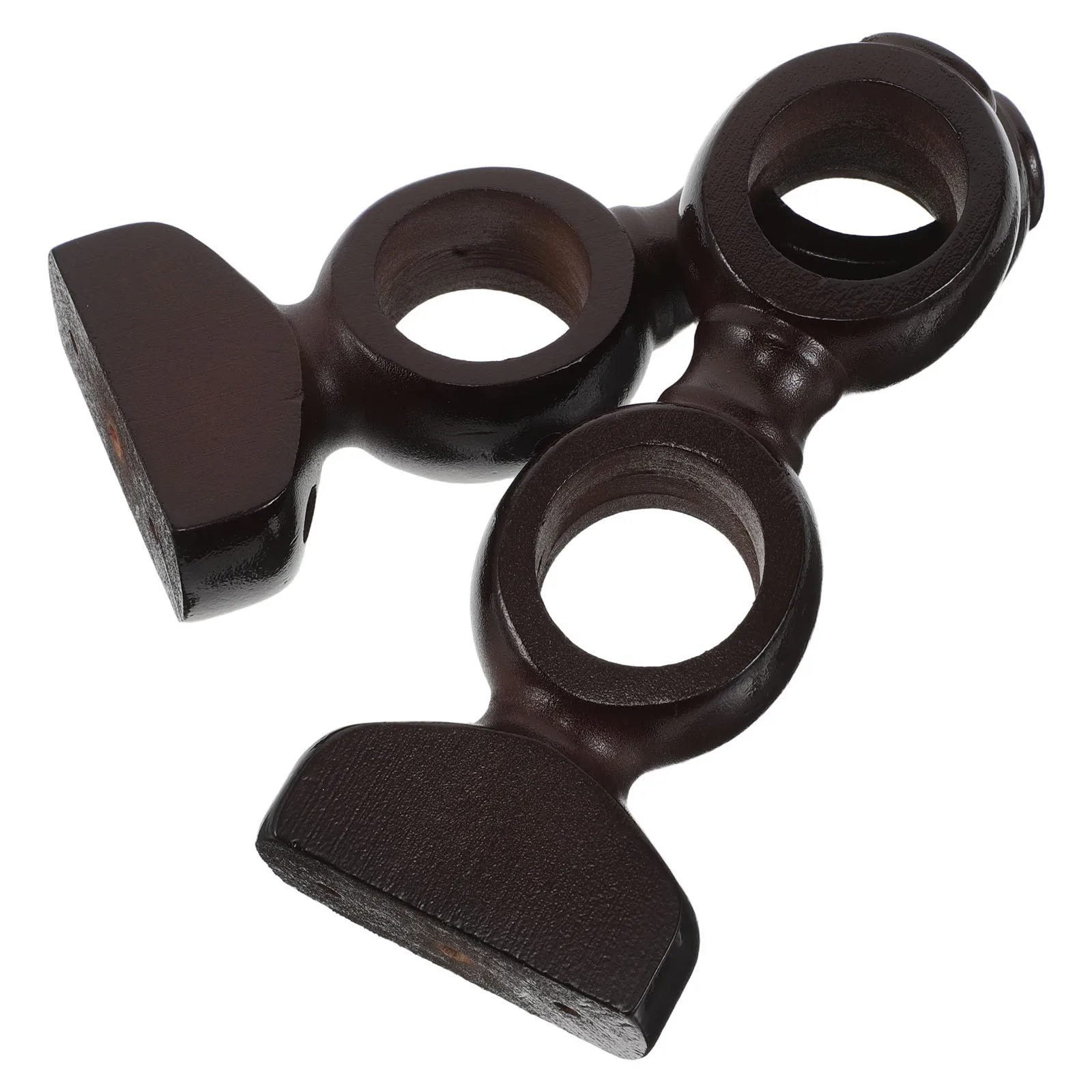 

2Pack Wooden Curtain Rod Brackets Natural Wood Grain Curtain Support Brackets for Bedroom Living Room Drapery Rod Holders Heavy