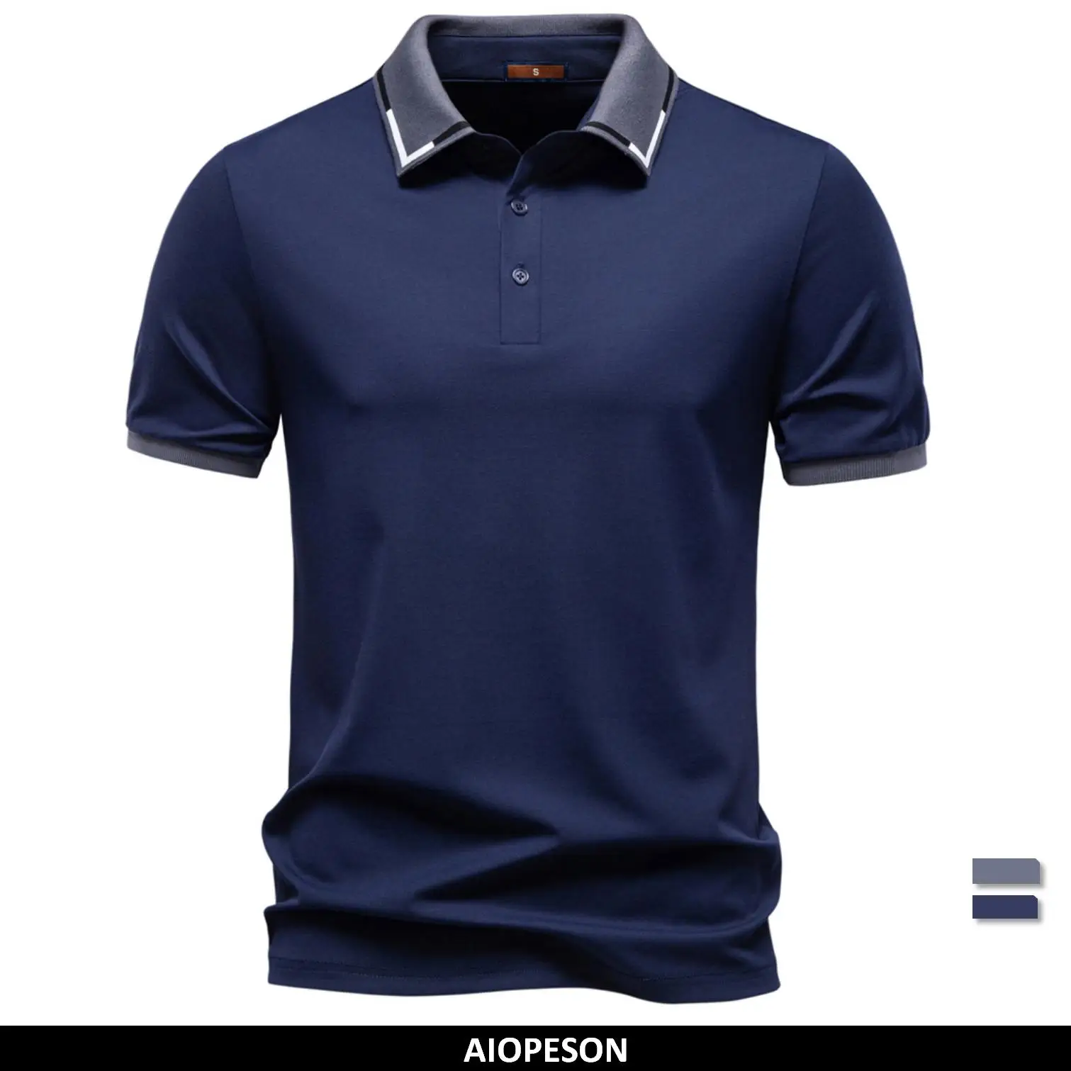Men's Solid Color Polo Shirts Summer Lightweight Casual