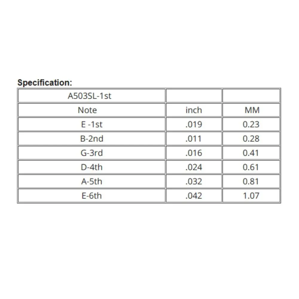 009 นิ้วเคลือบ A503SL กีตาร์ไฟฟ้า String Balanced เสียงโลหะผสมนิกเกิล Universal ที่ยอดเยี่ยมมือรู้สึกผู้ที่ชื่นชอบดนตรี