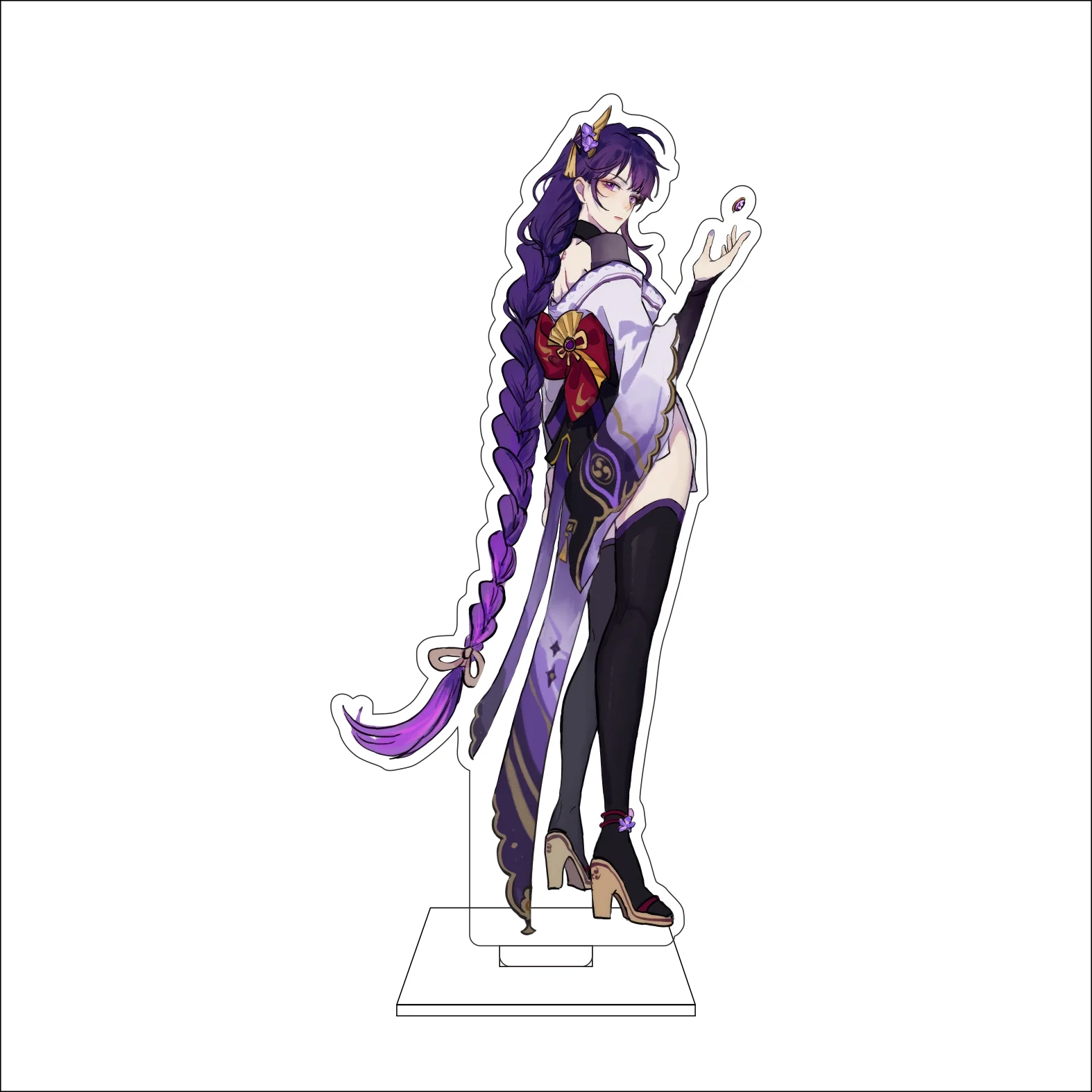 16CM Anime Genshin Impact Cosplay Acrylic Figure Stand Plate Beelzebul Raiden Shogun Ornaments Gifts view 2