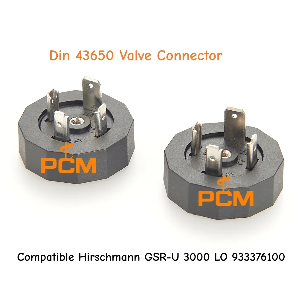 DIN 43650 Form A Solenoid Valve Circular Base Connector Compatible Hirschmann GSR U 3000 LO 933376100 Industrial Valve Plug