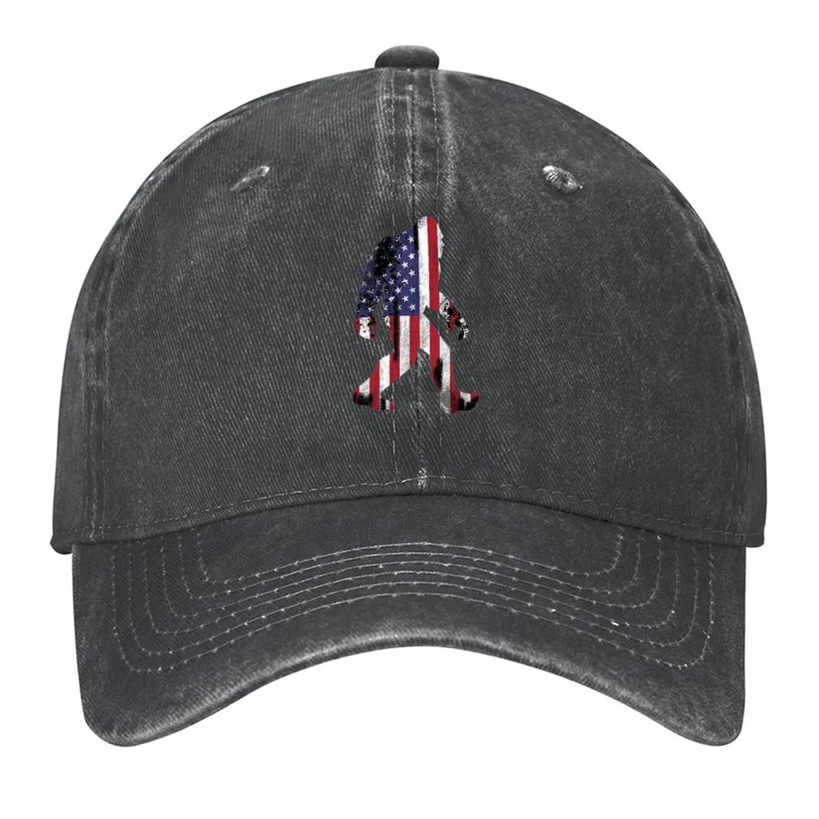 

Bigfoot USA Flag Baseball Cap western Hat Visor dad hat Sunscreen Caps Women Men's