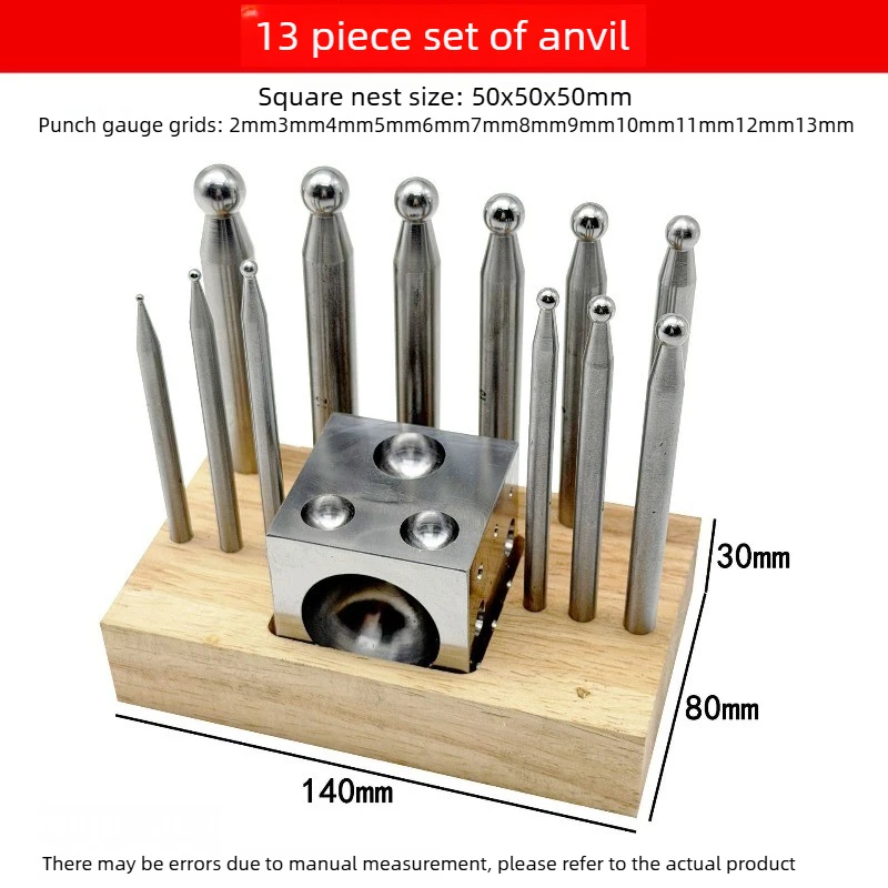 Jewelry Doming Block Tool Set,Steel Doming Mold Anvil Horn Drill, Metal Ball &Bell Forming Polishing Tools for Gold Silver Craft