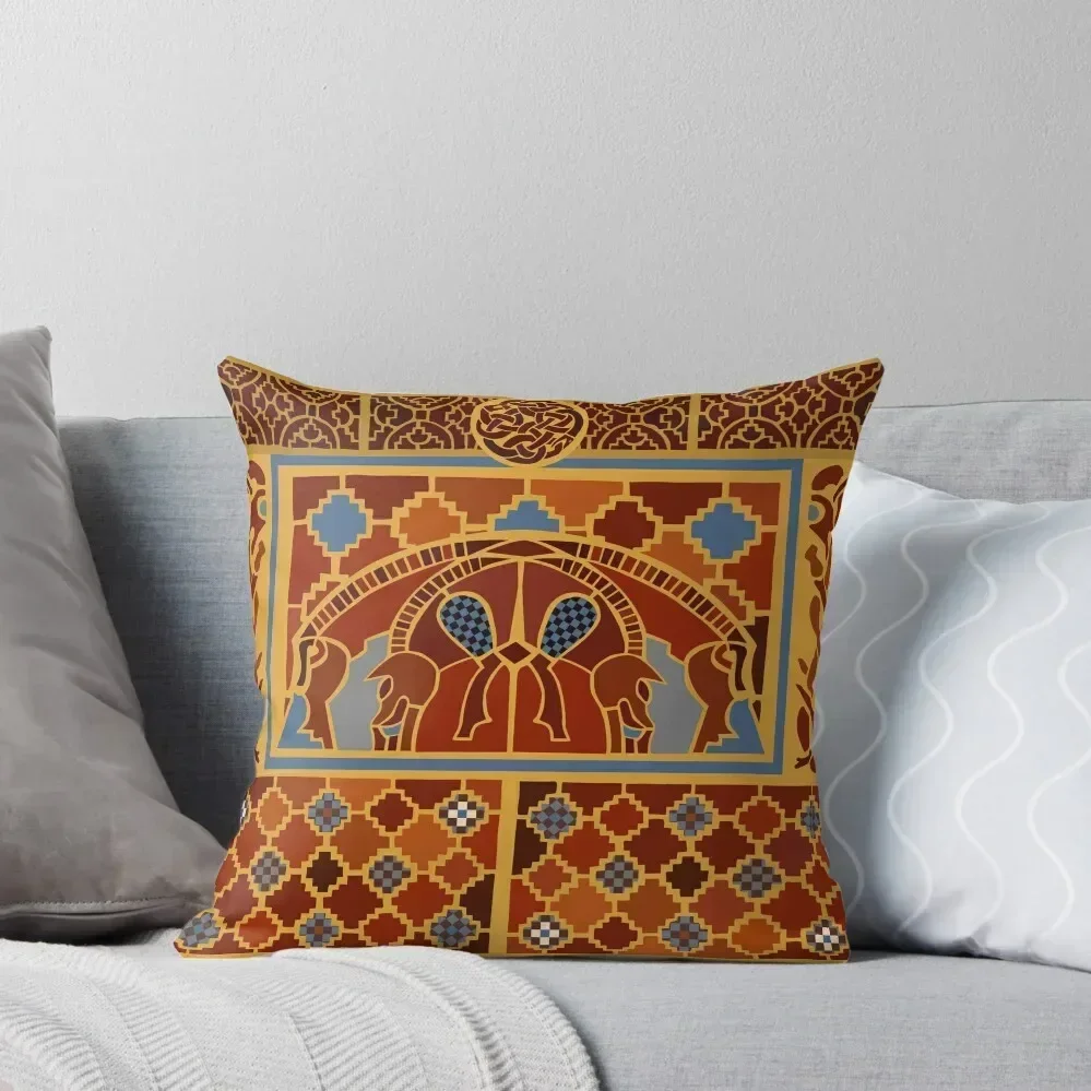 

Imagining Sutton Hoo: The Boars Throw Pillow luxury home accessories bed pillows Cushions Home Decor pillow