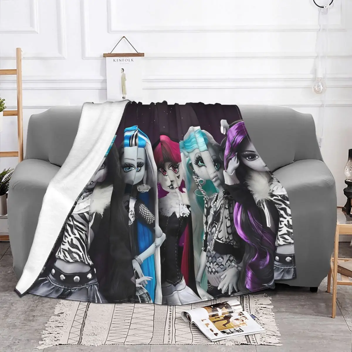 Monster High Draculaura Doll Blanket Flannel Spring Autumn REEL DRAMA Warm Throws For Winter Bedding