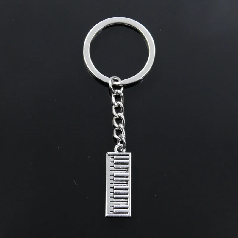 LLavero de órgano electrónico para hombres, colgante de Piano, llavero de coche, soporte de anillo, regalo de joyería de recuerdo, bricolaje, 30x10mm, nuevo