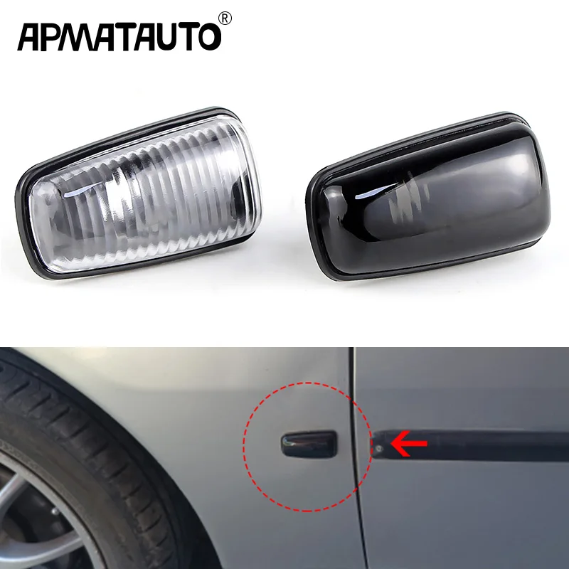 2Pcs For Peugeot 306 106 406 806 Expert Partner Citroen Berlingo Jumpy Saxo Xantia Turn Signal Side Marker Light Cover No bulbs