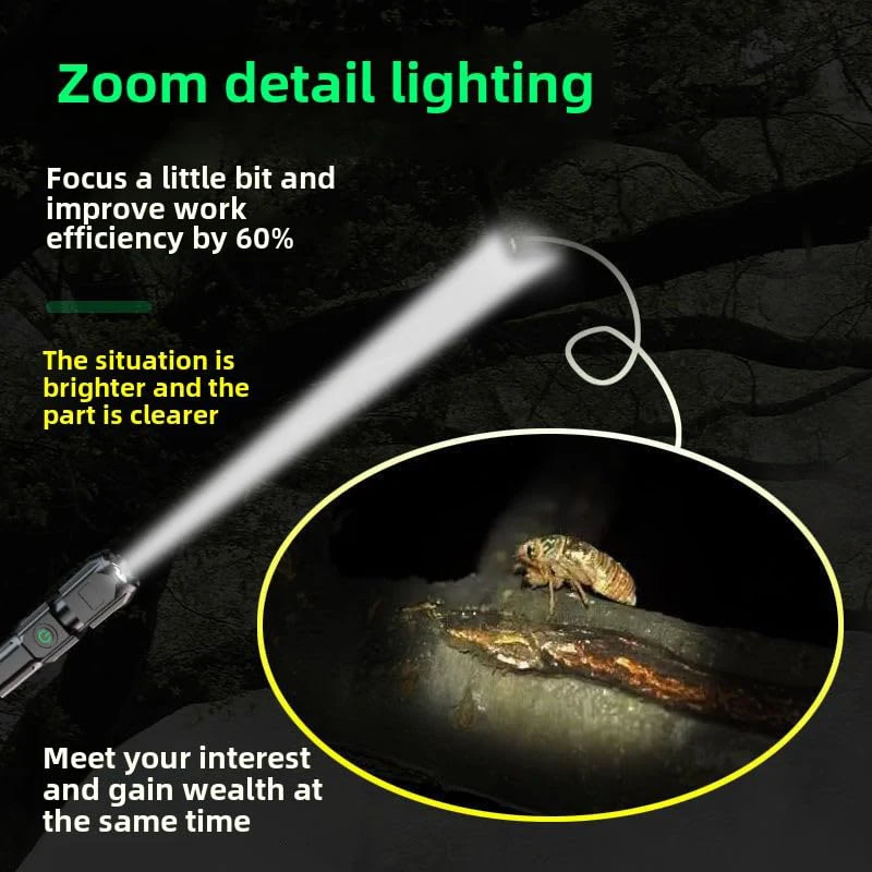 Akumulatorowe latarki o wysokiej jasności, super mocne, małe, kieszonkowe latarki taktyczne LED do biwakowania, na sytuacje awaryjne, IP44