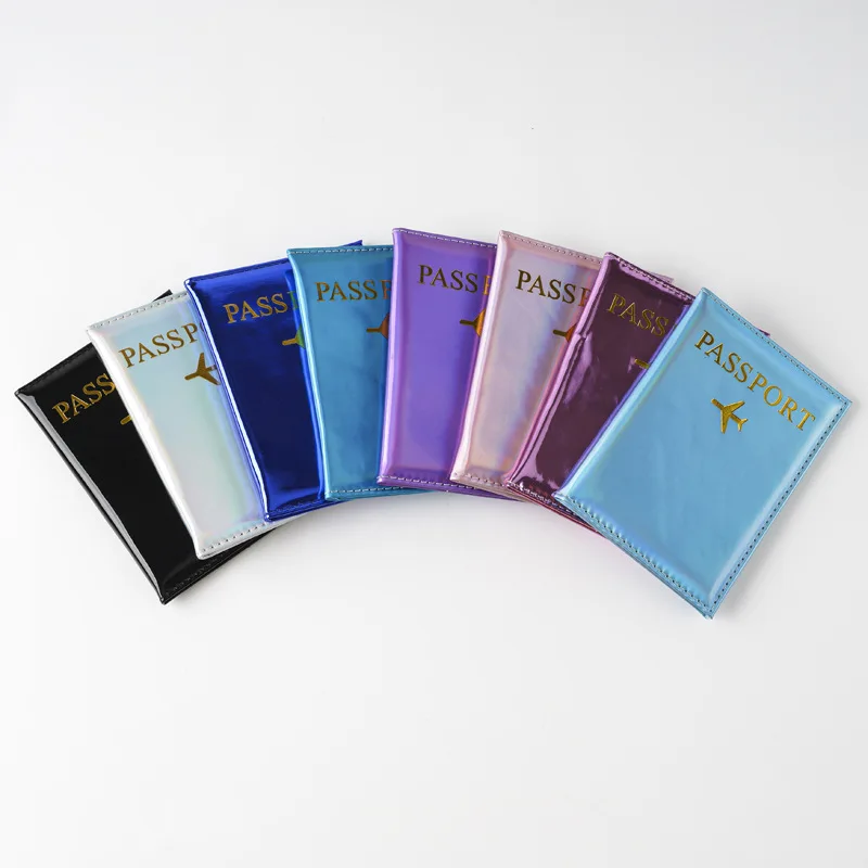 Women Men Passport Bank ID Card Holder Protector Cover Multifunctional Laser Passport Cover Travel ID Package Passport Package