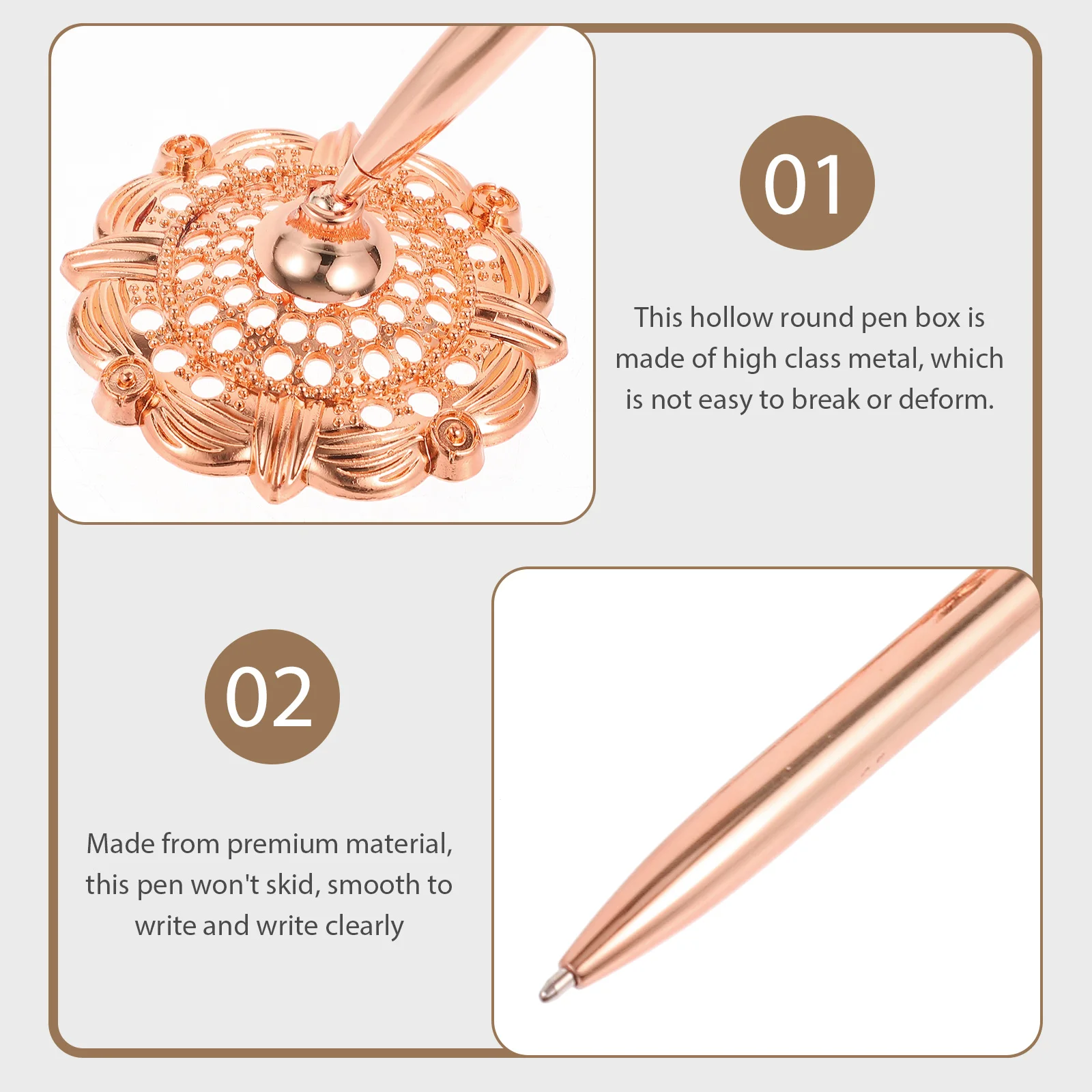 Professional Ballpoint Pen 2Pcs Sign Writing Pen Decorative Desktop Accessory Business Office Daily Essential Tool