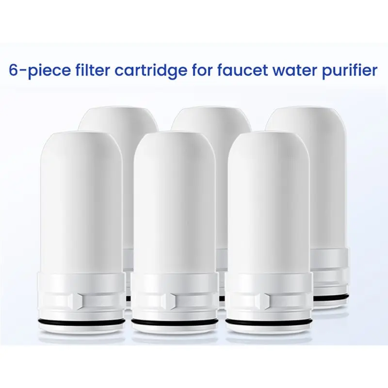 ABGG-فلتر بديل متقدم لتنقية الصنبور 6 قطع ترشيح طويل الأمد للمياه النظيفة والآمنة
