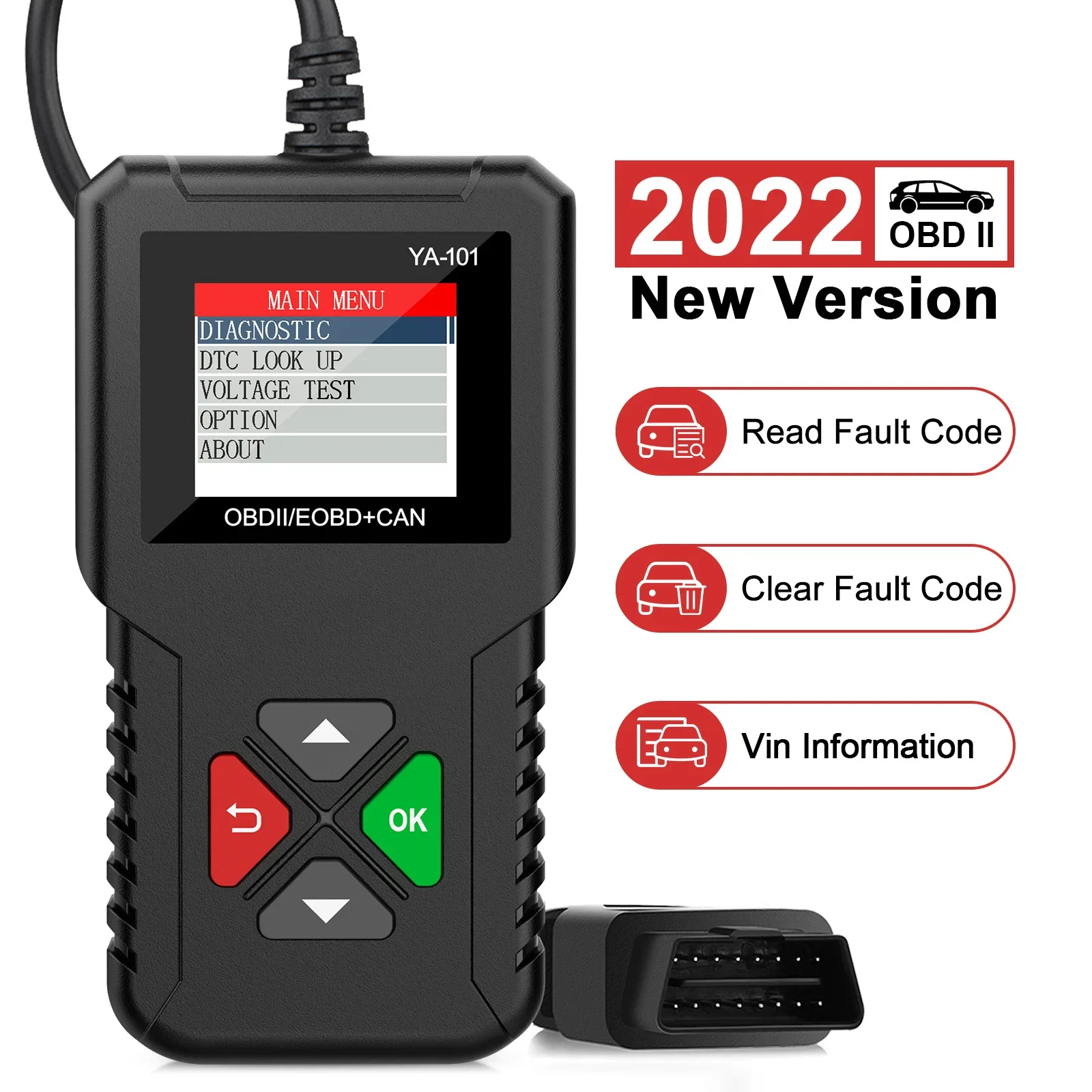 CR3001-YA101 Automotive Fault Diagnosis Instrument, Engine Code Reader, Reading Card, fault Code Clearer, OBD2 Automotive Tester