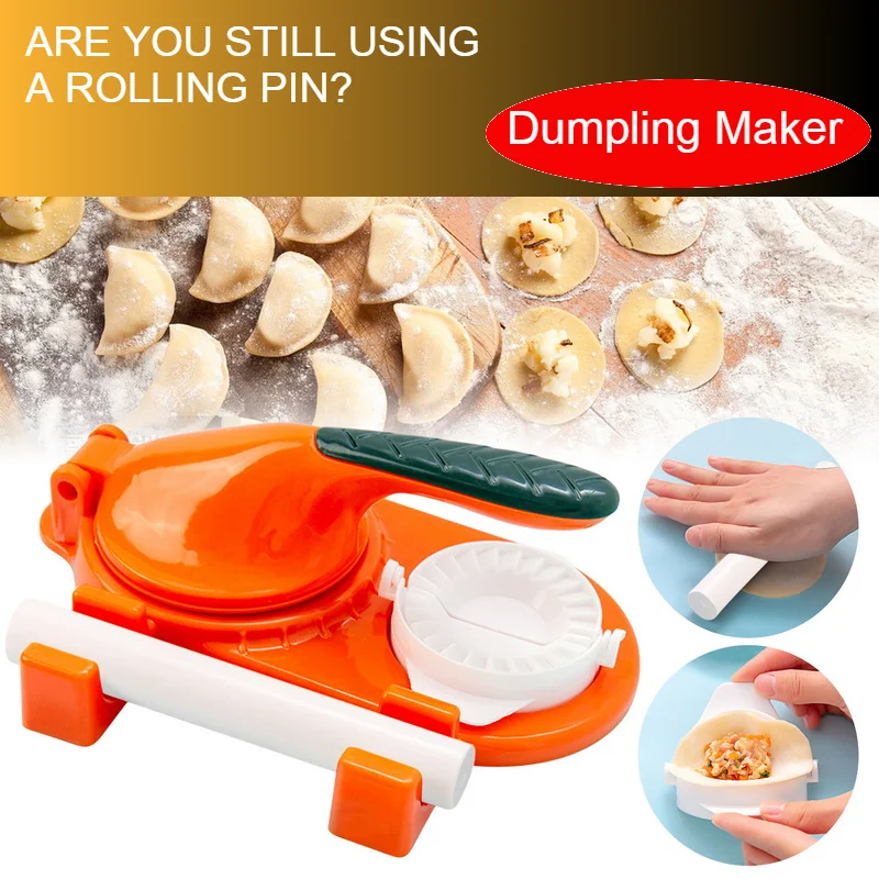 Dumpling Maker 2 in 1 Pressing Dumpling Skin Rolling Dumpling Debt Machine Noodle Press Household Manual Dumpling Mold