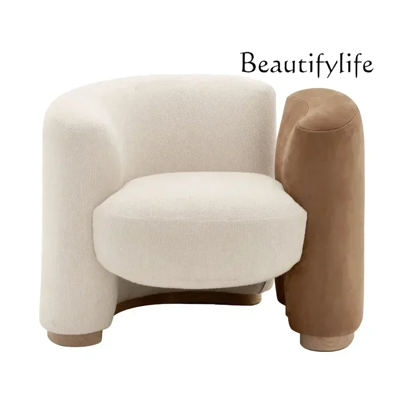 X36 AA Single Creative Sofa Designer Casual Italian Minimalist Fabric Modern Special-shaped Bedroom Lounge Area Reception