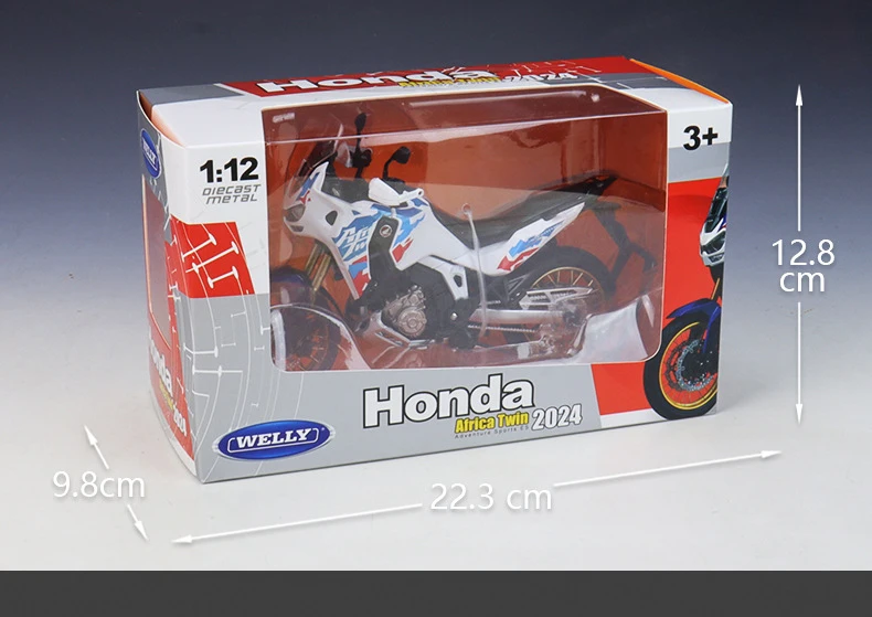 WELLY 1/12 HONDA Africa Twin Adventure Sports Legierungs-Motorradmodell Fahrzeugsammlung Stoßdämpfer Offroad-Motorradmodell – Detail 11