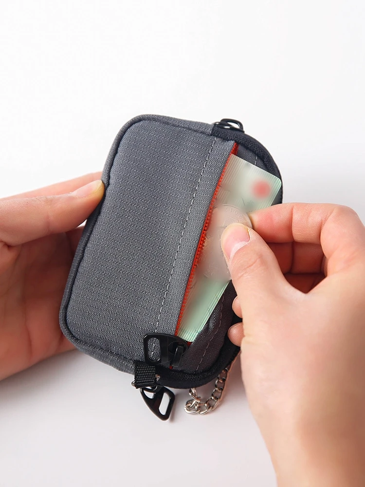 Mini Coin Purse and Card Holder, Pocket Size, Multifunctional Small Wallet with Keychain