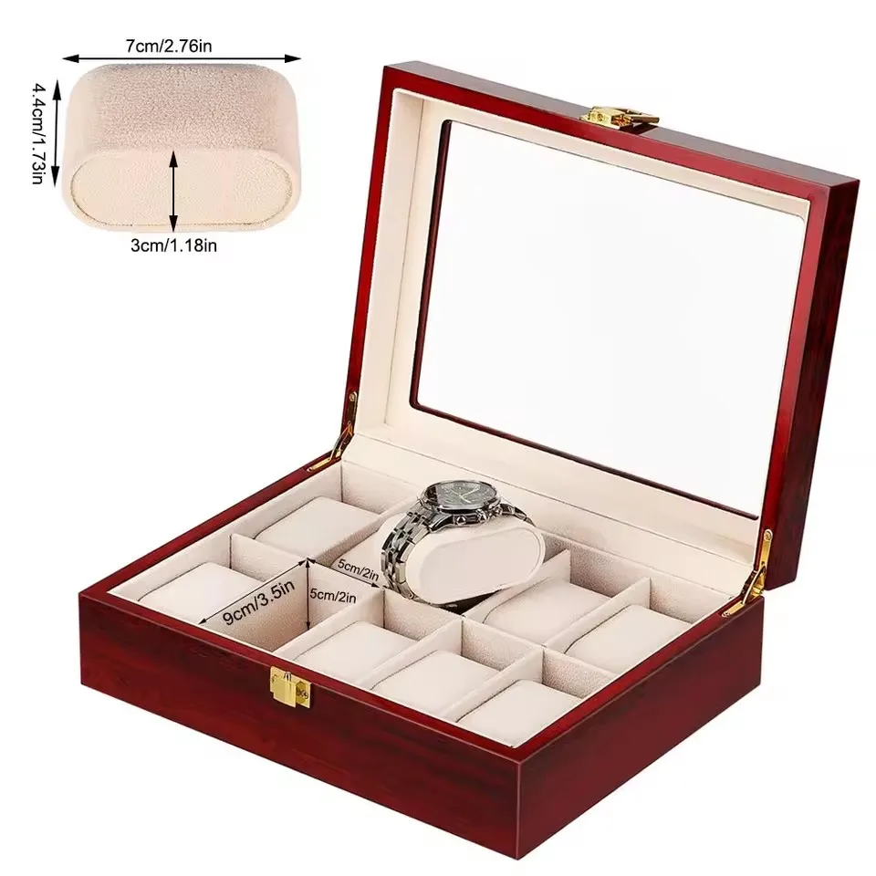 VANSIHO China Style 2/3/5/6/10/12 Positions Business Style Wooden Watch Box New Style Gift Box Watch Jewelry Storage Case