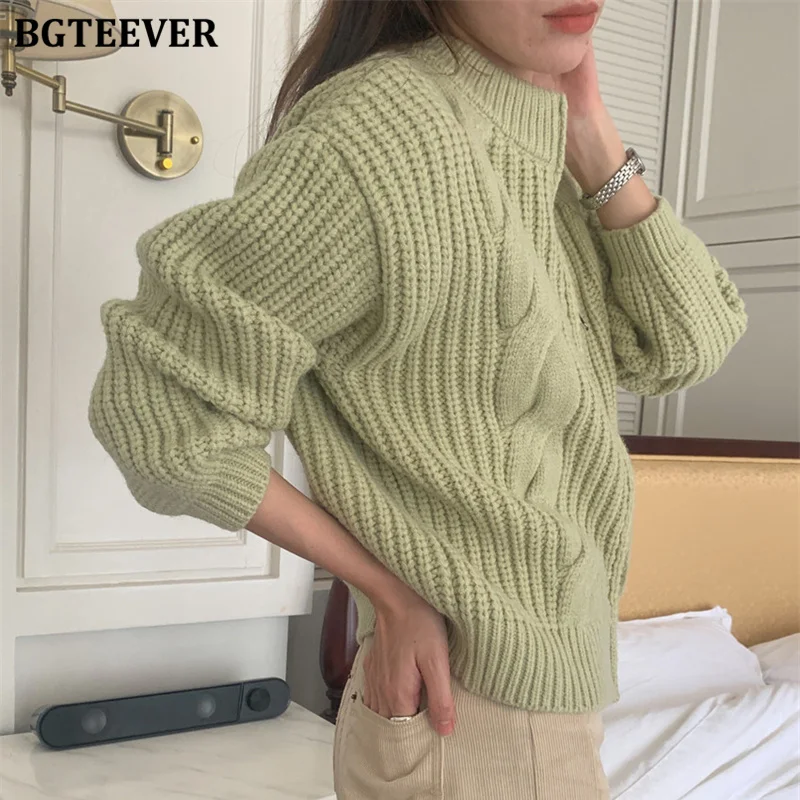 BGTEEVER-Cardigans Chauds à Manches sulfpour Femme, Chandail avec Fermeture Éclair, Collection Automne Hiver