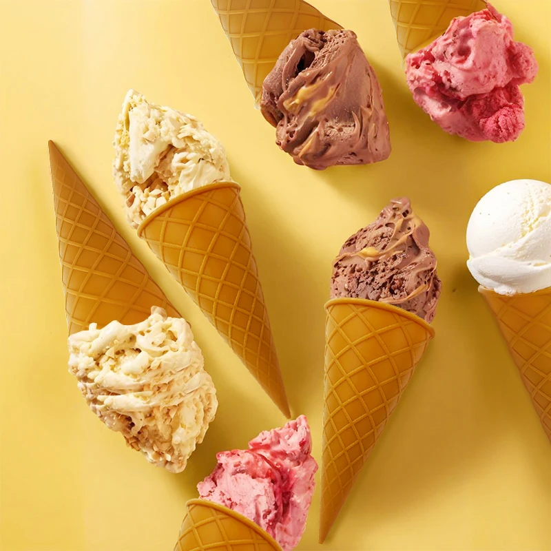 Silicone Ice Cream Cone Cup Machine Ice Cream Container Reusable Ninja Ice Cream Machine Available, Easy to Clean