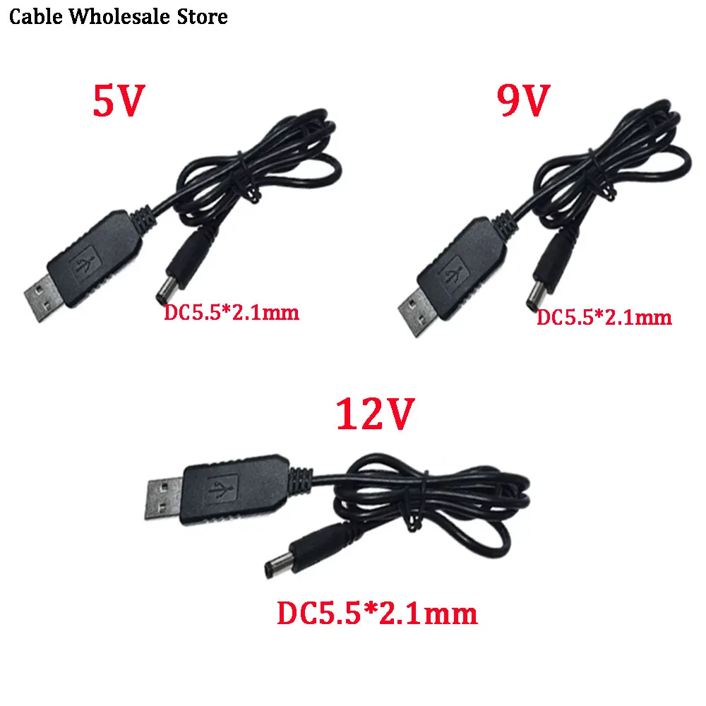 1pcs USB power boost line DC 5V to DC 9V / 12V Step UP Module USB Converter Adapter Cable 5.5x2.1mm Plug