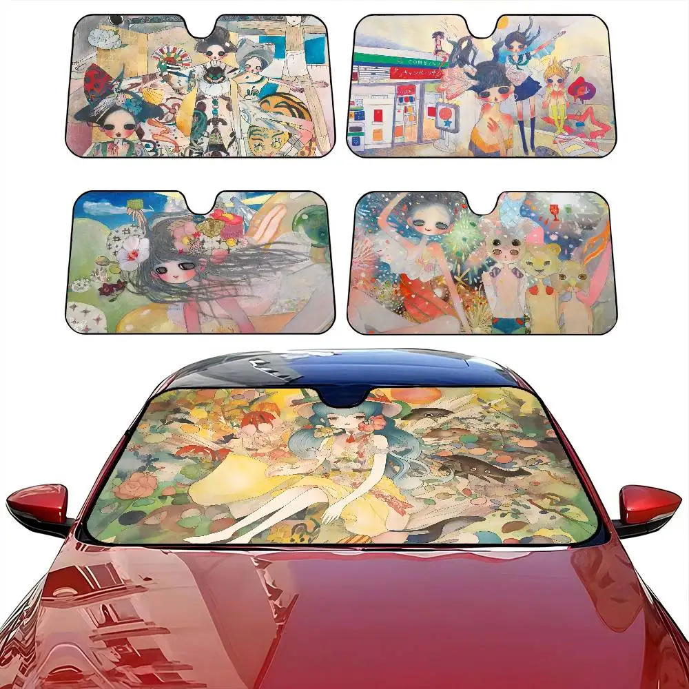 A-Aya T-Takano حماية شمسية للسيارة زجاج أمامي ساخن ظلة نافذة السيارة غطاء الزجاج الأمامي ظل الشمس حاجب الشمس التلقائي