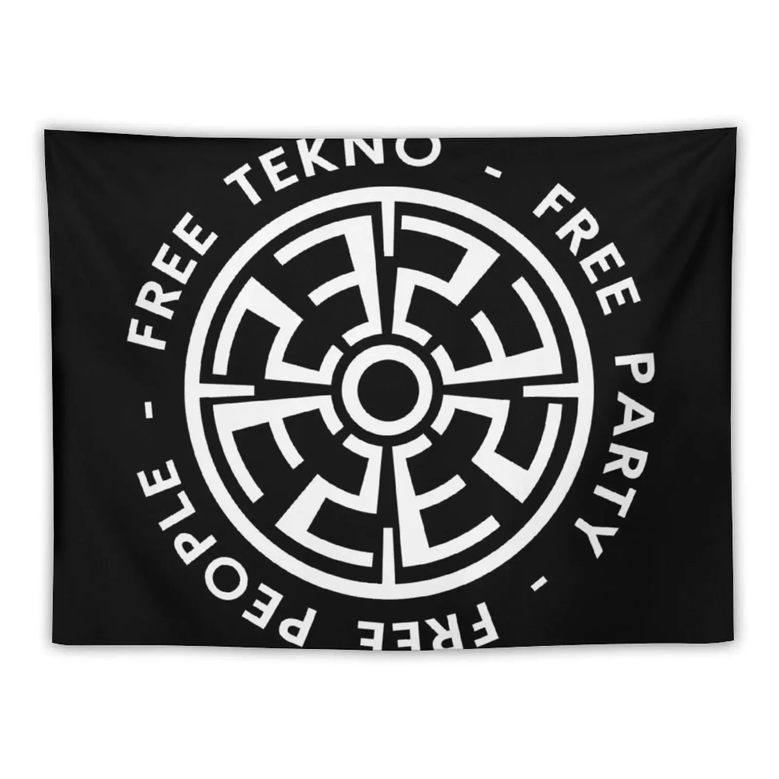 23FT002 - Tekno 23 people free tekno free party Tapestry Wallpapers Home Decor House Decorations Tapestry