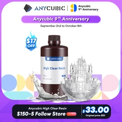 Anycubic-resina transparente para impresora 3D LCD, materiales de impresión de botellas líquidas resistentes al amarillo para fotones Mono 4K