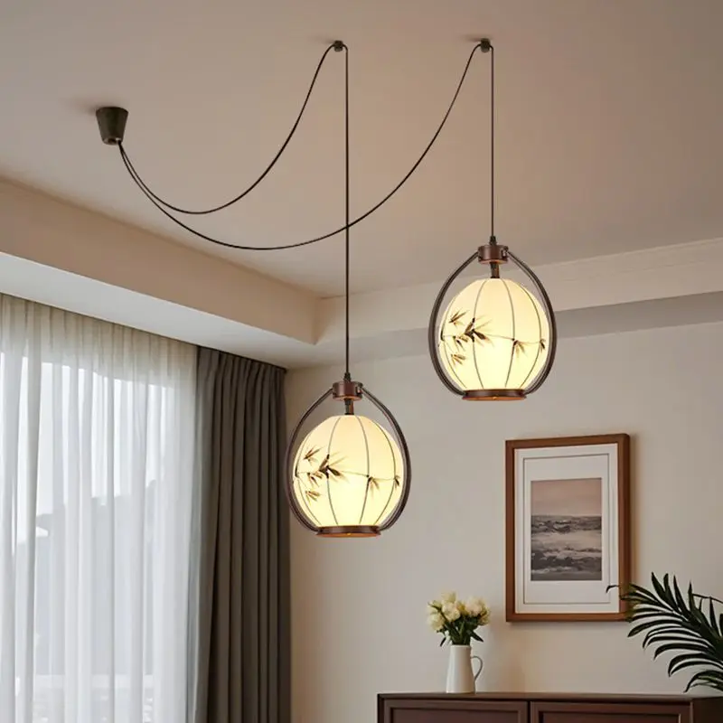 

Подвесной светильник 2026: Новая китайская люстра для спальни, столовой, кабинета, домашнего освещения, в стиле середины века, для прихожей