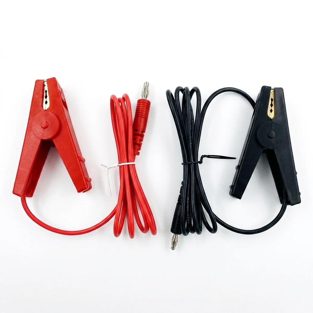 2 unidades de cable de conexión para cargador de cerca eléctrica para ganado, con pinza de batería y cable de conexión, piezas de repuesto de alta resistencia para animales de granja y rancho