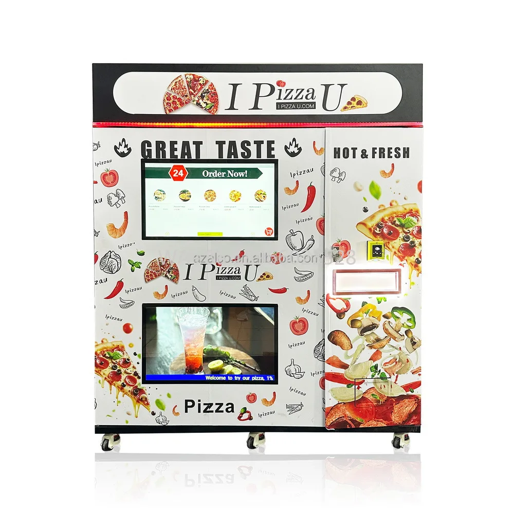 شاشة آلة بيع البيتزا الساخنة تسخين سريع تسليم سريع سعر المصنع آلة بيع المواد الغذائية لمسة ذكية أوتوماتيكية بالكامل #1