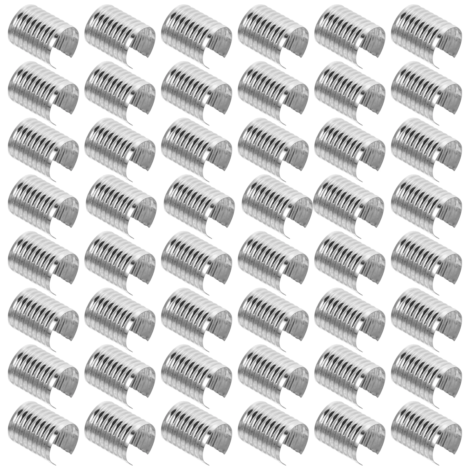 

100 Pcs Opening Crimp Hardware Durable Metal Rope Fastener Cylindrical Crimp Tassel Clip Cord Organizer