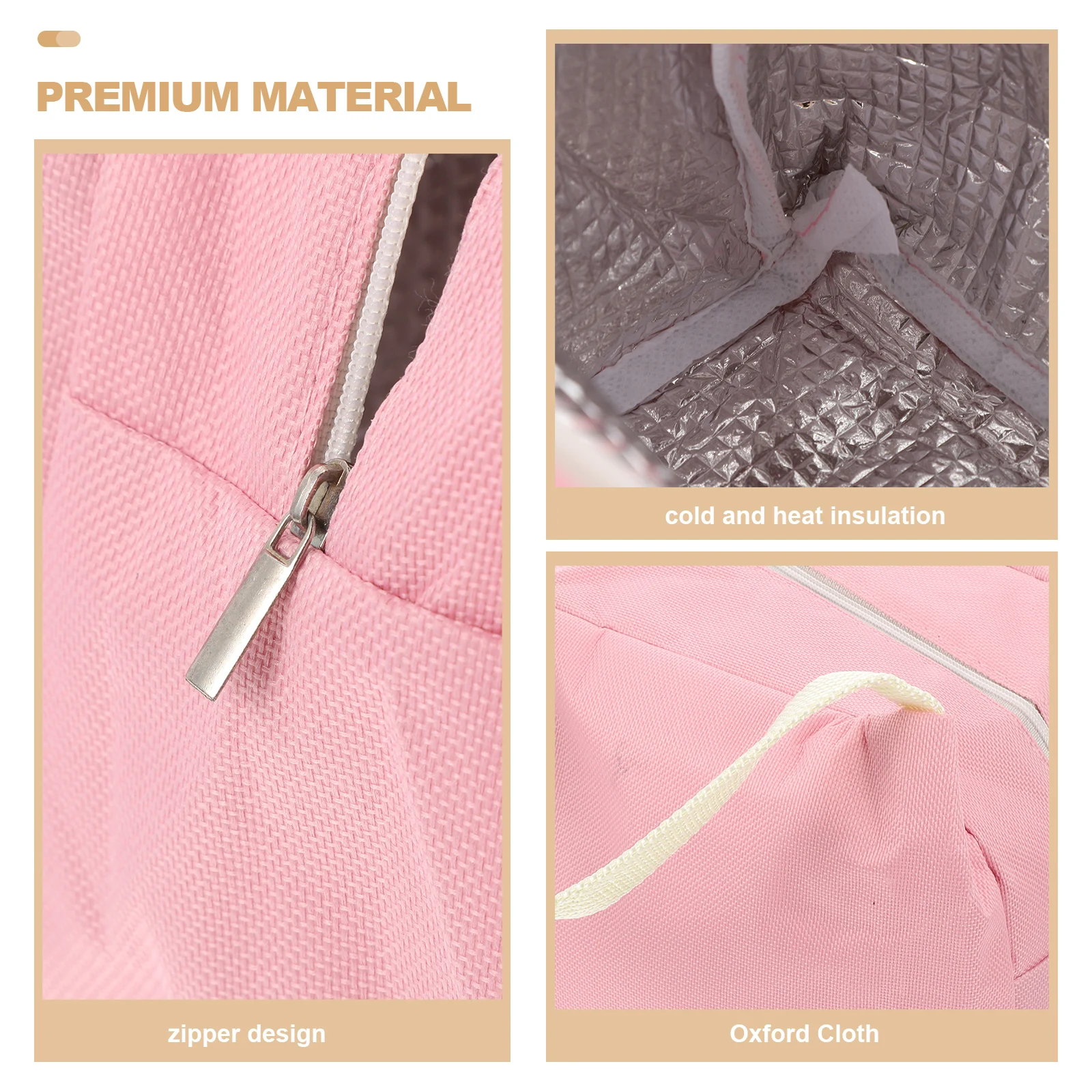 

Insulated Lunch Bag Waterproof Thermal Food Pouch Oxford Cloth Cooler Wear Resistant Portable Meal Container Travel Picnic
