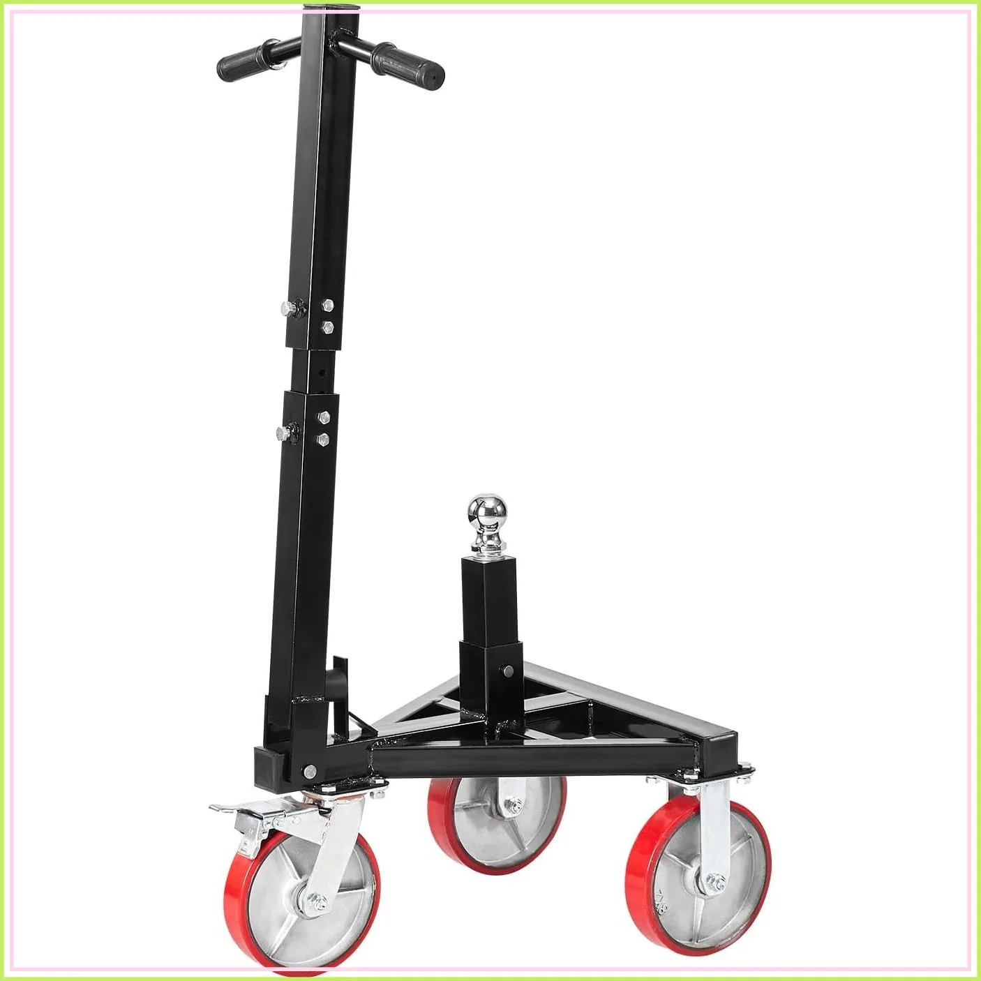 Factory Direct 2026 3500lbs Trailer Dolly, 18/22in Height, 2in Hitch Ball, 8in Swivel Wheels, Adjustable Handle