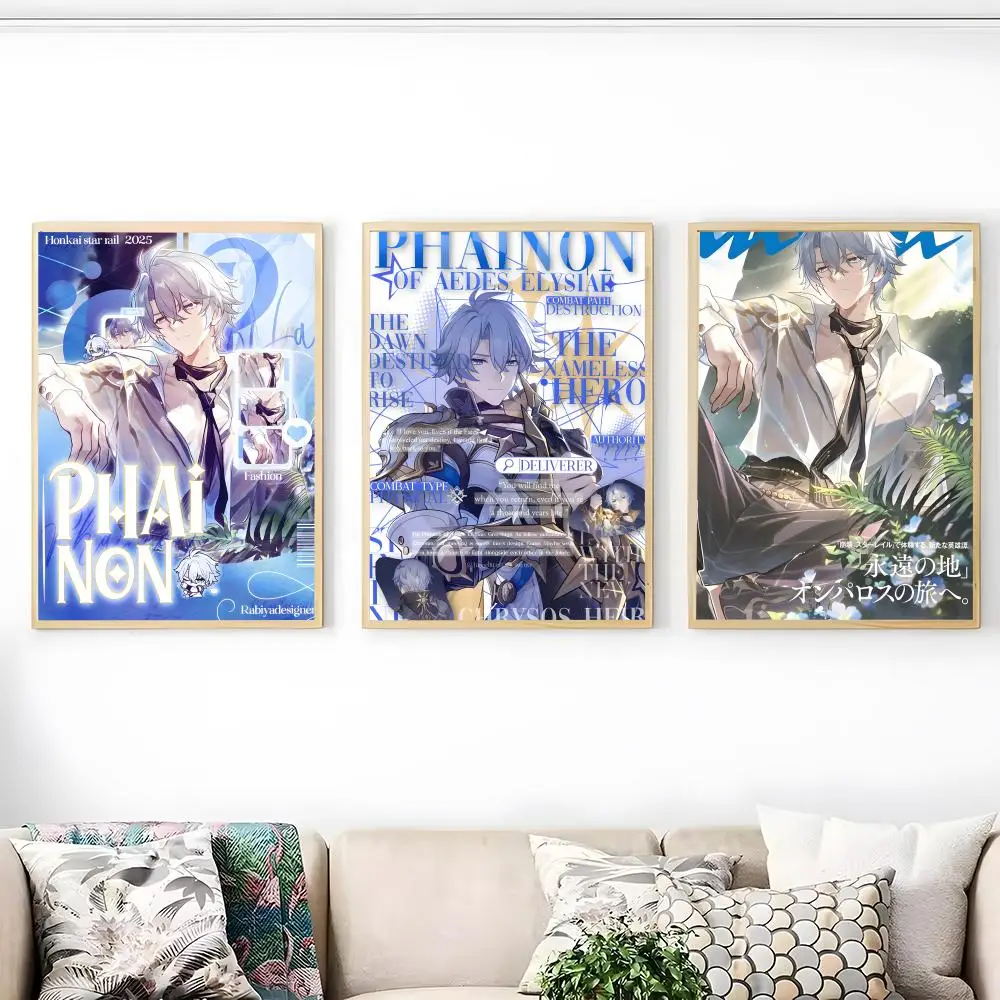Video Game Phainon Honkai S-Star Rail Poster Waterproof Canvas Art Wrinkle Free Wall Hanging For Home Living Room Bedroom Decor