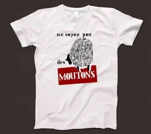 Ne Soyez Pas Des Moutons T Shirt 554 France 1960'S Don'T Be Sheep Protest Poster