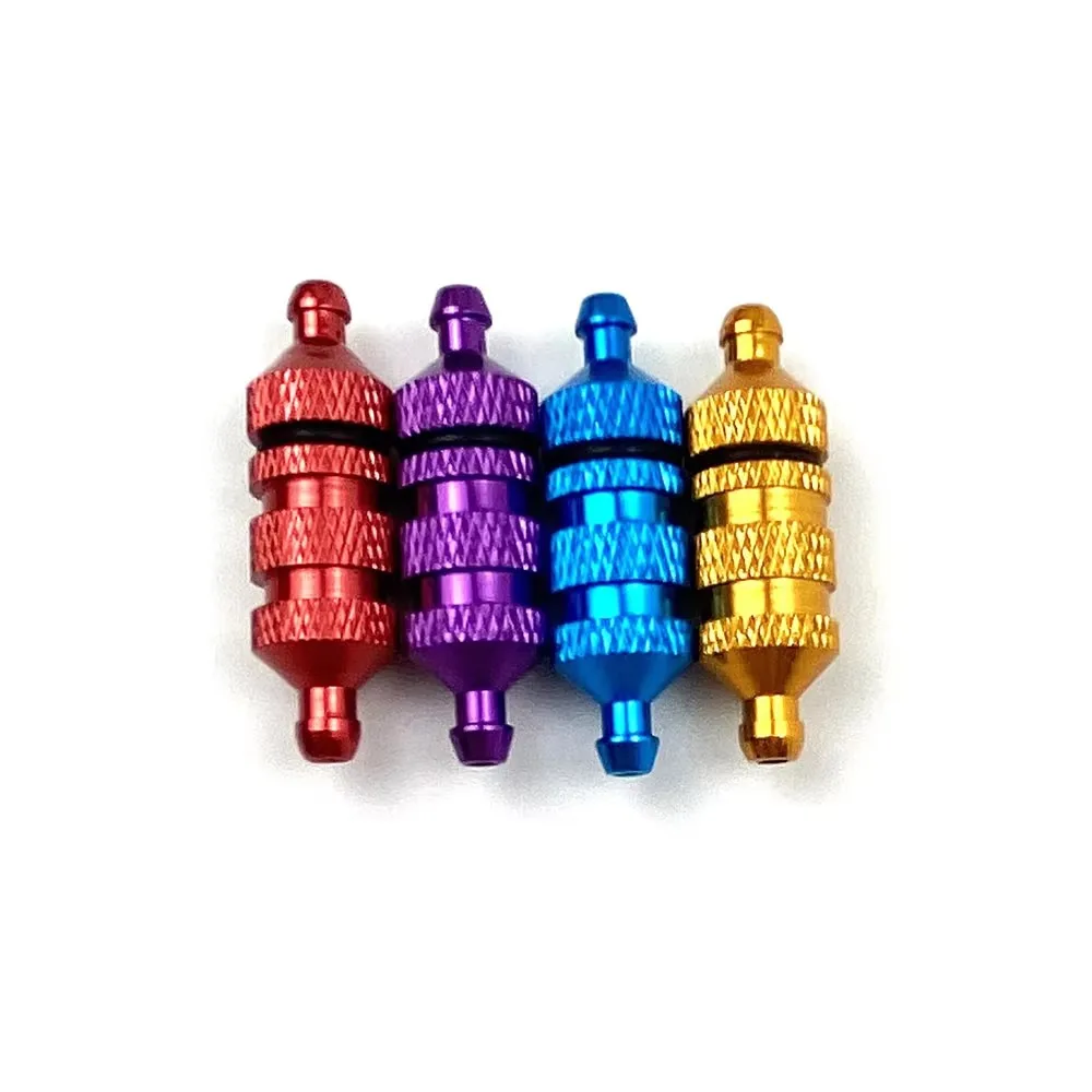 1 Pcs Oil Filter Aluminum Alloy Oil Nitro Fuel Filter Simulation Metal Accessories For 1/10 RC Car Crawler D90 Traxxas TRX4